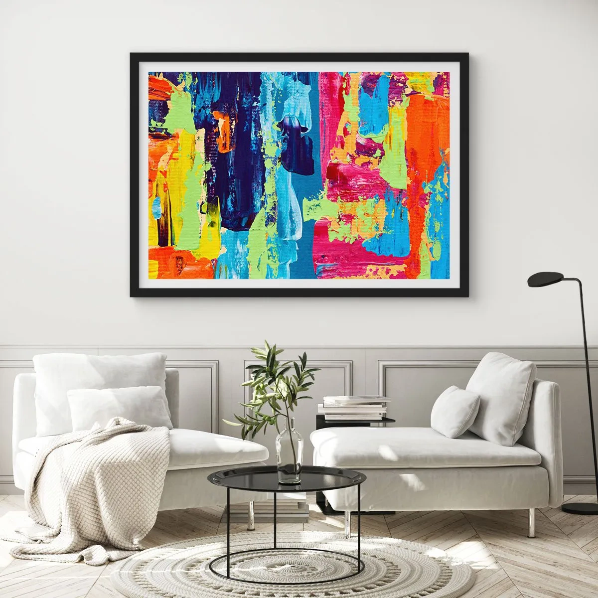 Poster în ramă neagră - Viața este frumoasă! - 70x50 cm