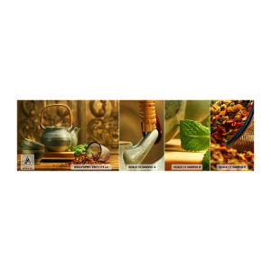 Mostră tapet autocolant Deluxe Sticker - Un tratat despre consumul de ceai - Gastronomie, Ceai, Ierburi uscate - 100x30 cm