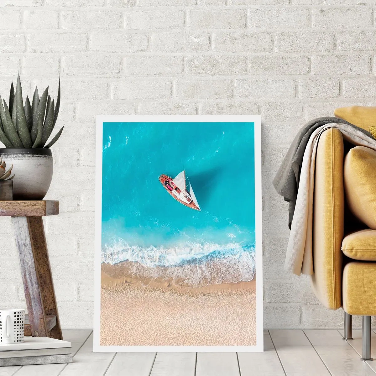 Poster - La frontieră dintre albastru și auriu - 30x40 cm