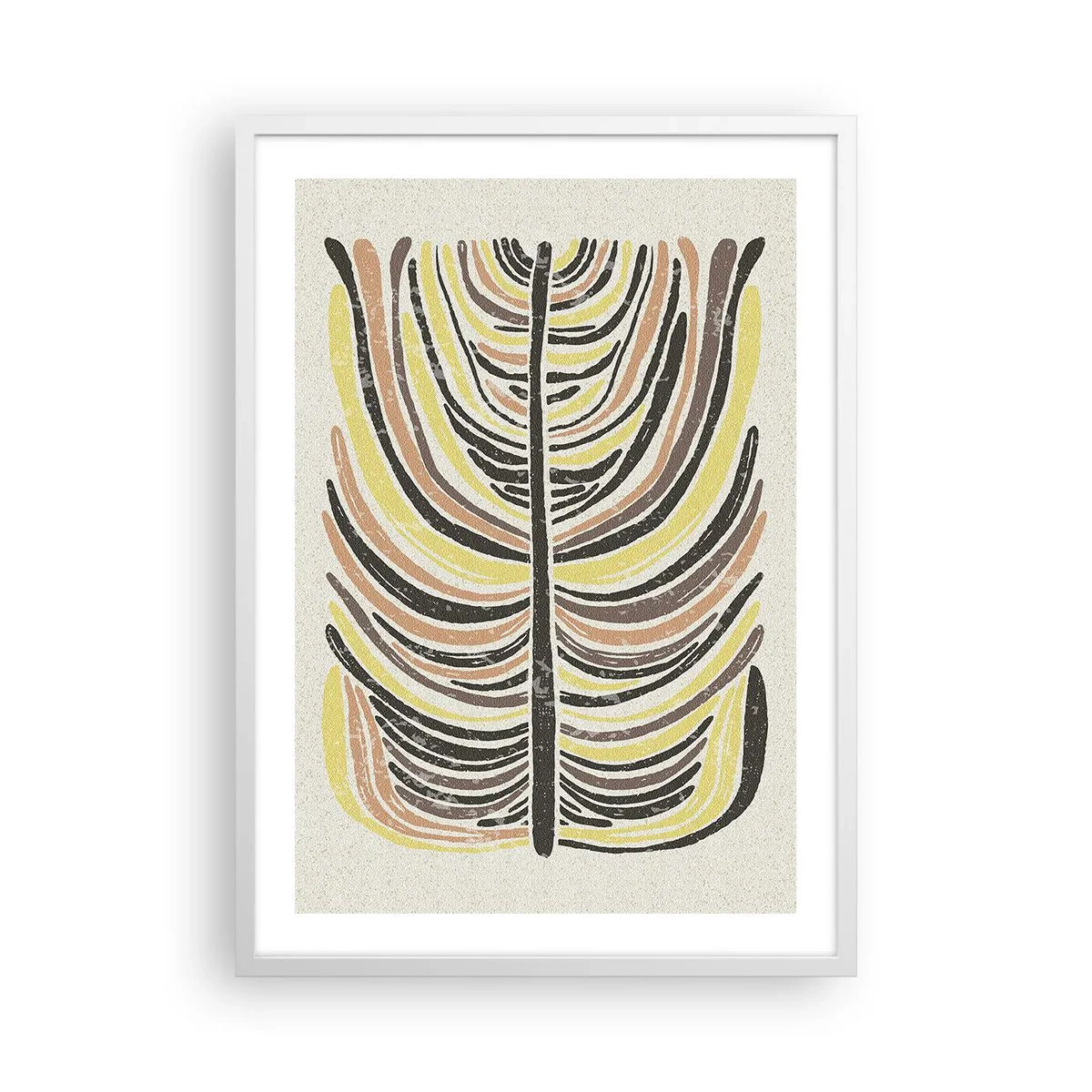 Poster în ramă albă - Abstracția plină de viață - 50x70 cm