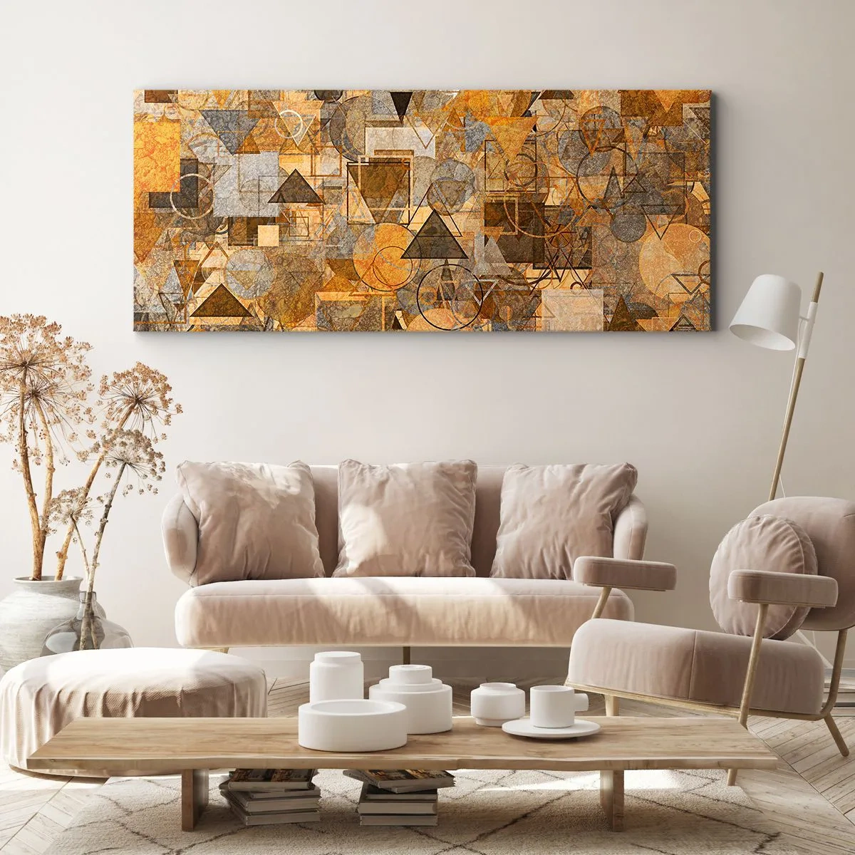 Tablou pe pânză - Lumea băgată în formă - 100x40 cm