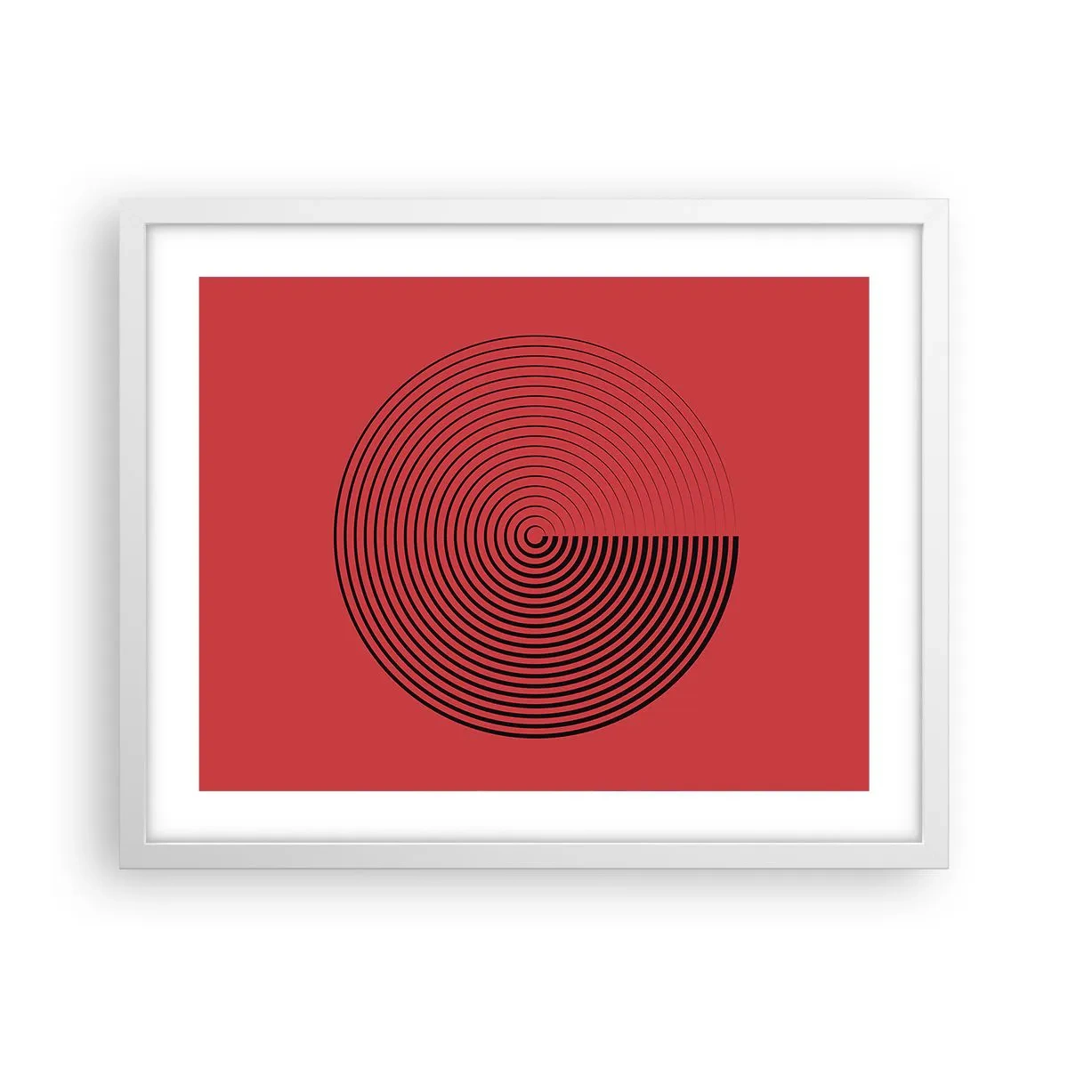 Poster în ramă albă - Mișcare circulară - 50x40 cm