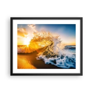 Poster în ramă neagră - Joc în nisip - 50x40 cm