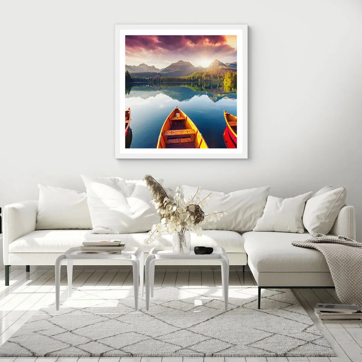 Poster în ramă albă - Nimic împotriva naturii - 30x30 cm