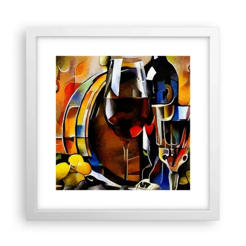 Poster în ramă albă - Și lumea devine mai colorată - 30x30 cm