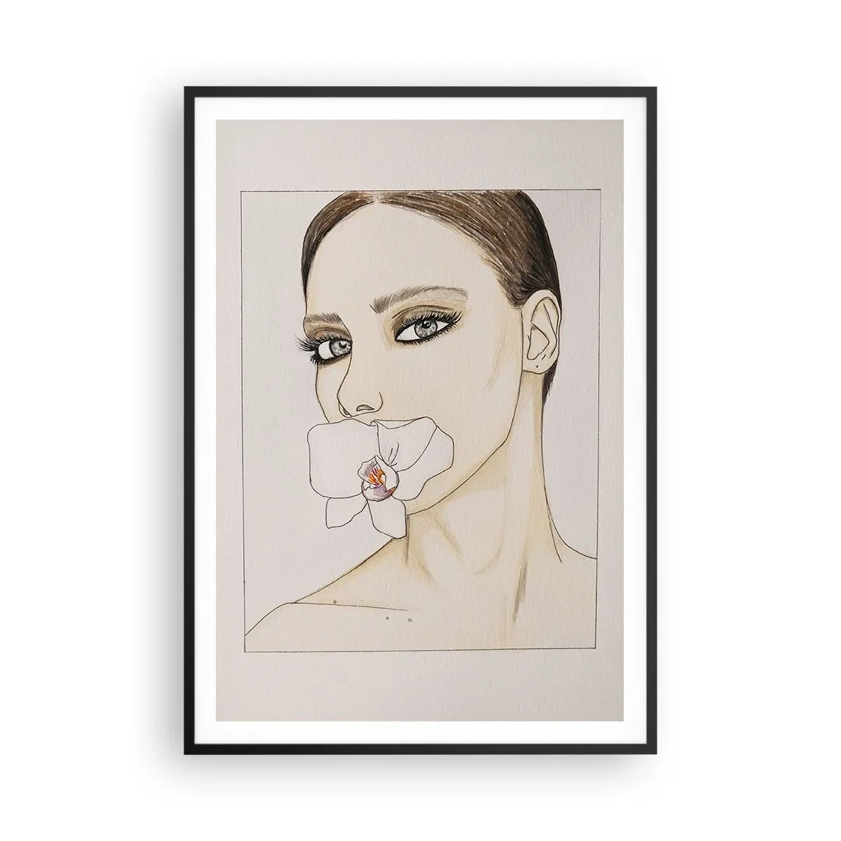 Poster în ramă neagră - Un simbol al eleganței și frumuseții - 70x100 cm
