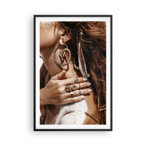 Poster în ramă neagră - Regina plajei sălbatice - 61x91 cm