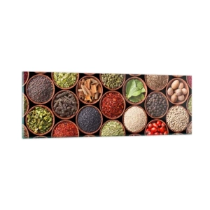 Tablou pe sticlă - Toate gusturile lumii - 90x30 cm