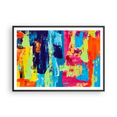 Poster în ramă neagră - Viața este frumoasă! - 100x70 cm