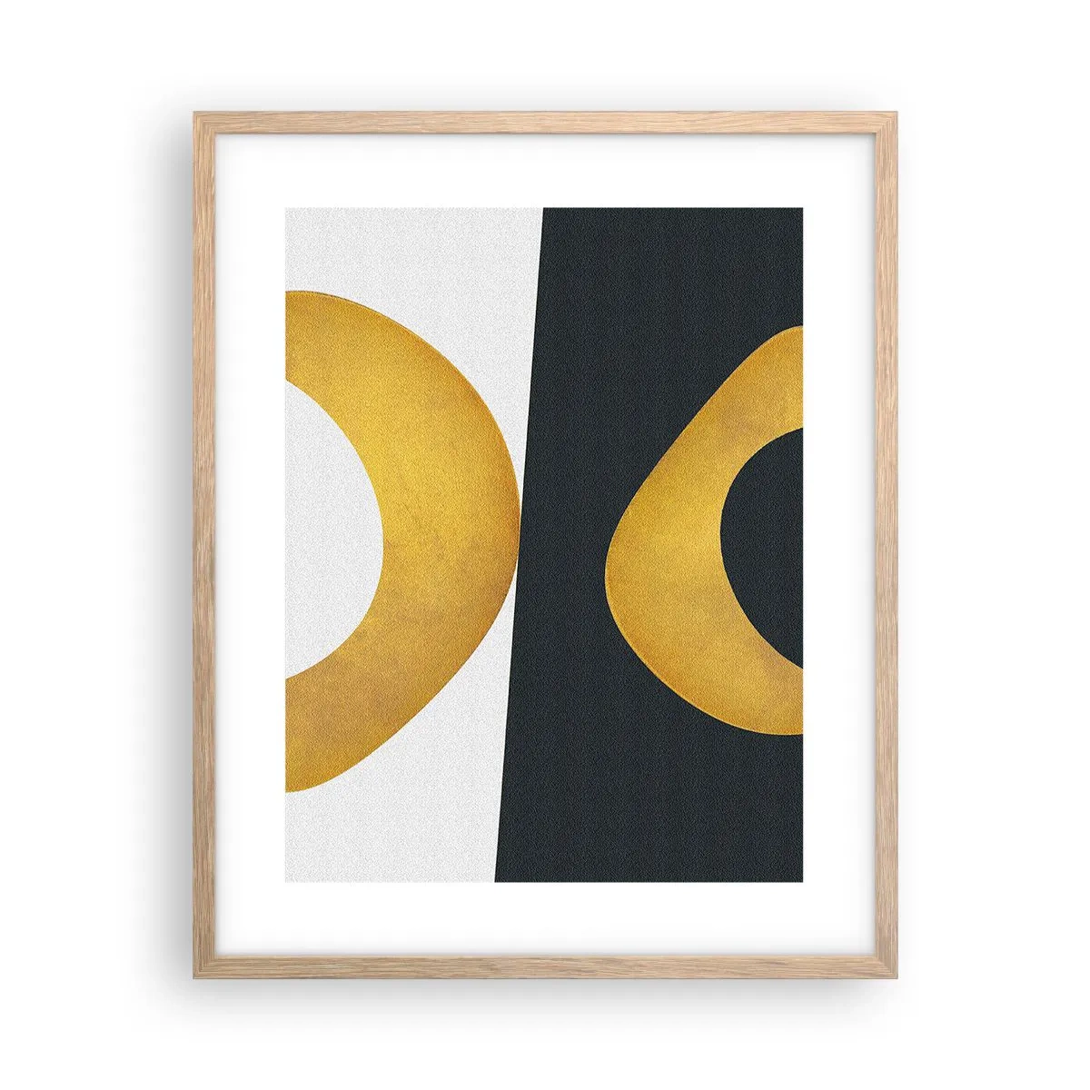 Poster în ramă de stejar deschis - În primul rând: aurul - 40x50 cm