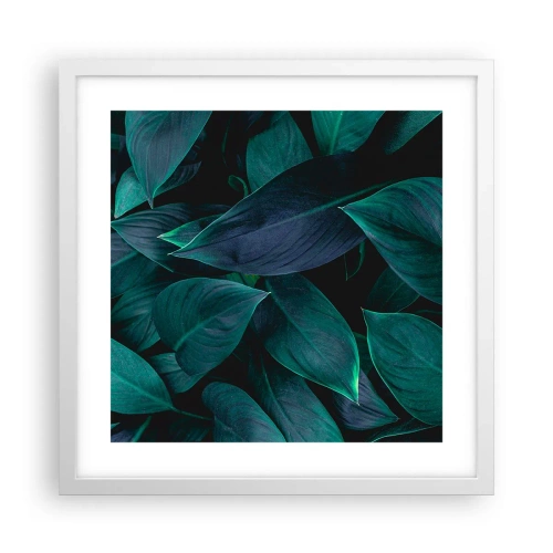 Poster în ramă albă - Verdeața în sine - 40x40 cm