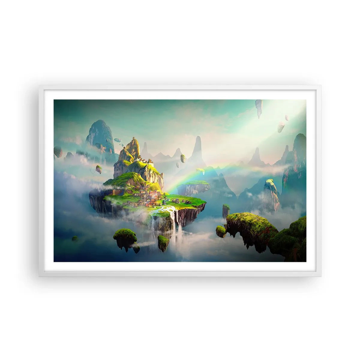 Poster în ramă albă - Insule fericite - 91x61 cm