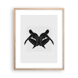 Poster în ramă de stejar deschis - Suflet comun - 40x50 cm