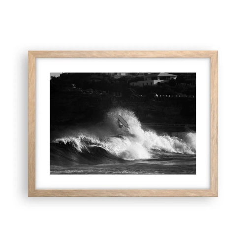 Poster în ramă de stejar deschis - Provocare acceptată! - 40x30 cm