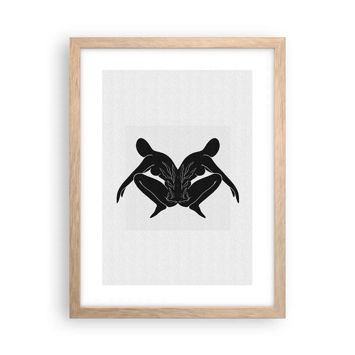 Poster în ramă de stejar deschis - Suflet comun - 30x40 cm