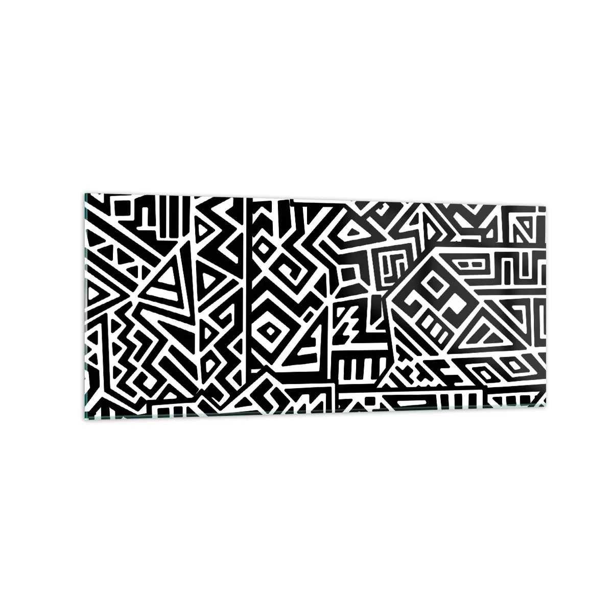 Tablou pe sticlă - Compoziție precolumbiană - 120x50 cm