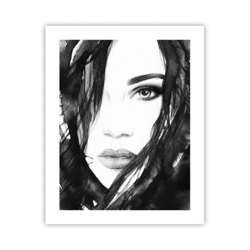 Poster - Studiu unei dame în alb și negru - 40x50 cm