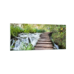 Tablou pe sticlă - Nu este deloc o apă liniștită - 120x50 cm