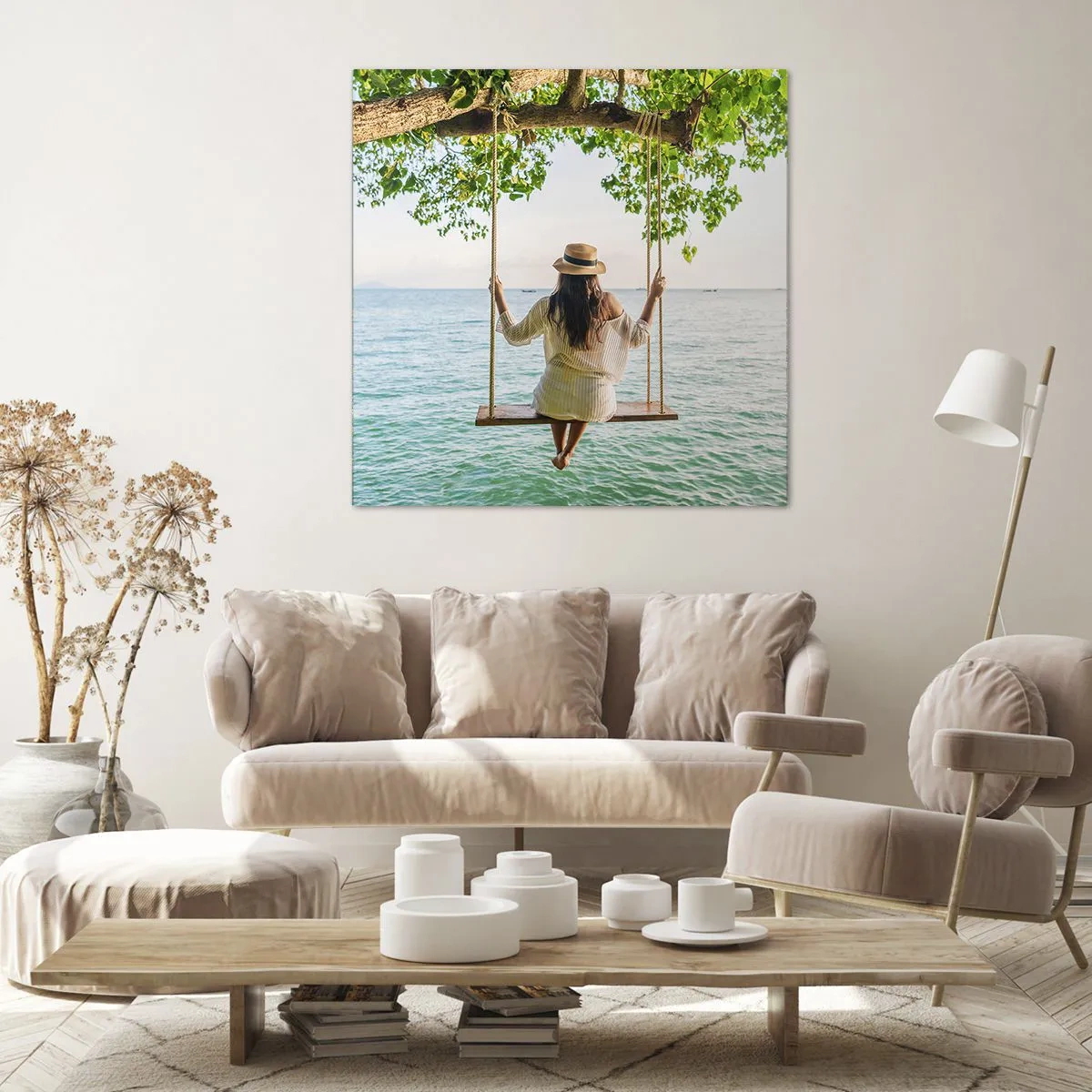 Tablou pe pânză - Viața este frumoasă - 40x40 cm