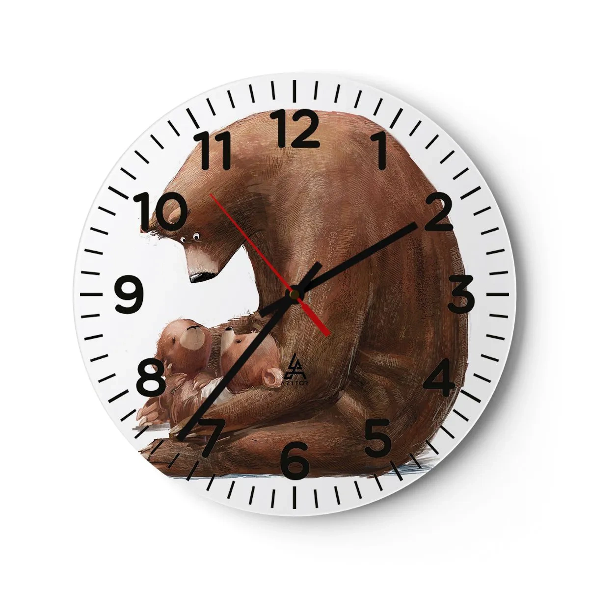 Ceas de perete - Ceas pe sticlă - Vise plăcute, copii - 40x40 cm