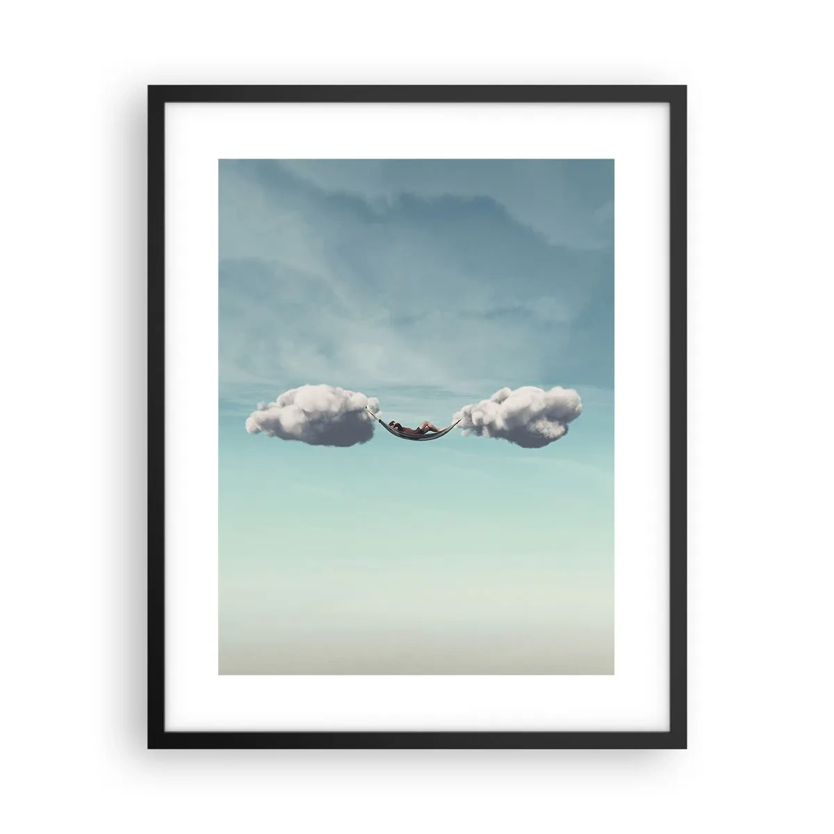 Poster în ramă neagră - Fericirea momentului - 40x50 cm