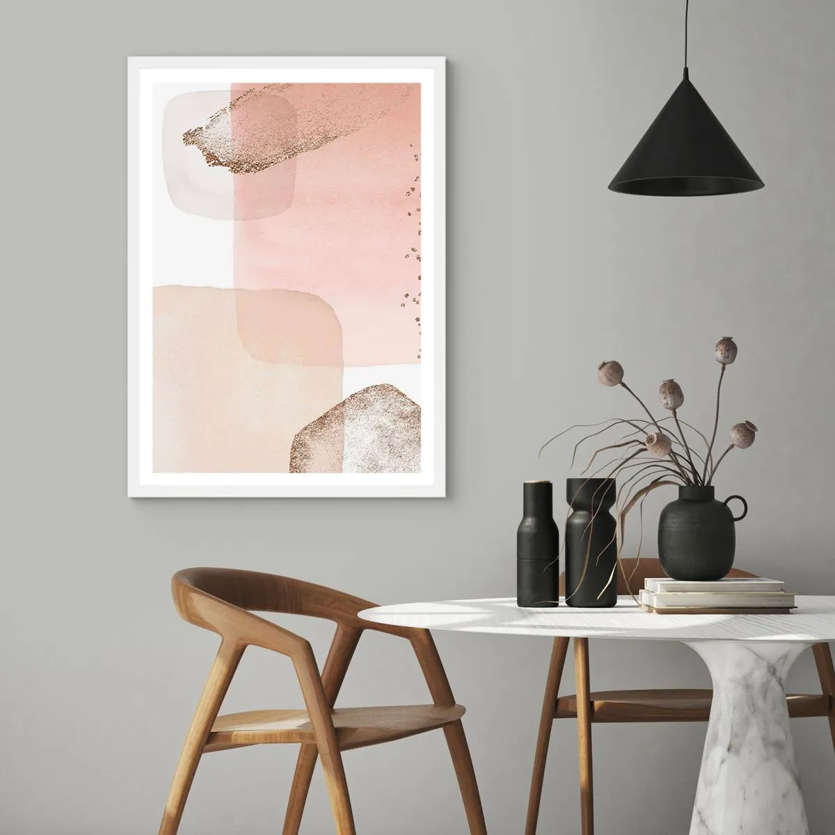 Poster în ramă albă - O privire prin culoare - 50x70 cm