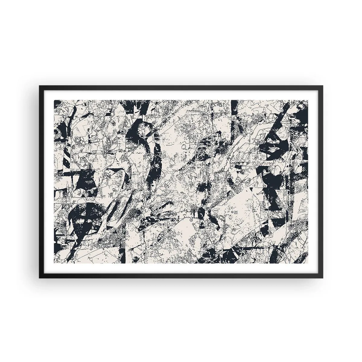 Poster în ramă neagră - Întrepătrunderea contrariilor - 91x61 cm