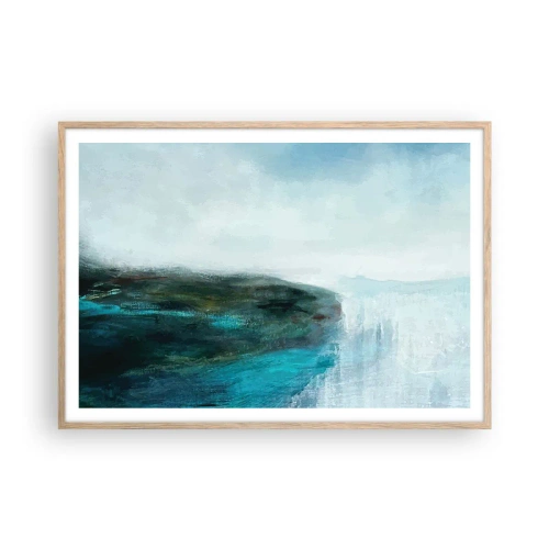 Poster în ramă de stejar deschis - Abstracție maritimă - 100x70 cm