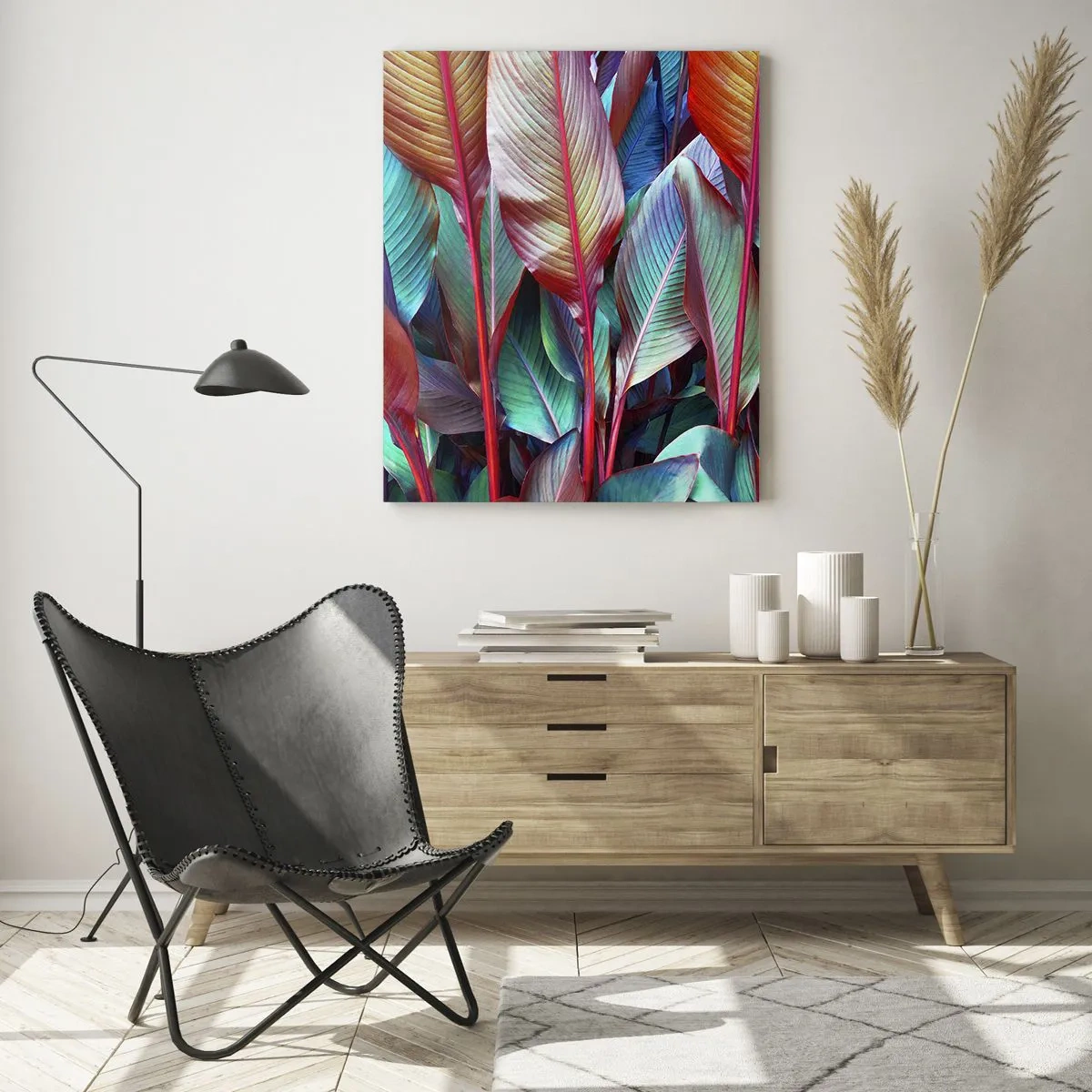 Tablou pe sticlă - Tufiș colorat - 80x120 cm