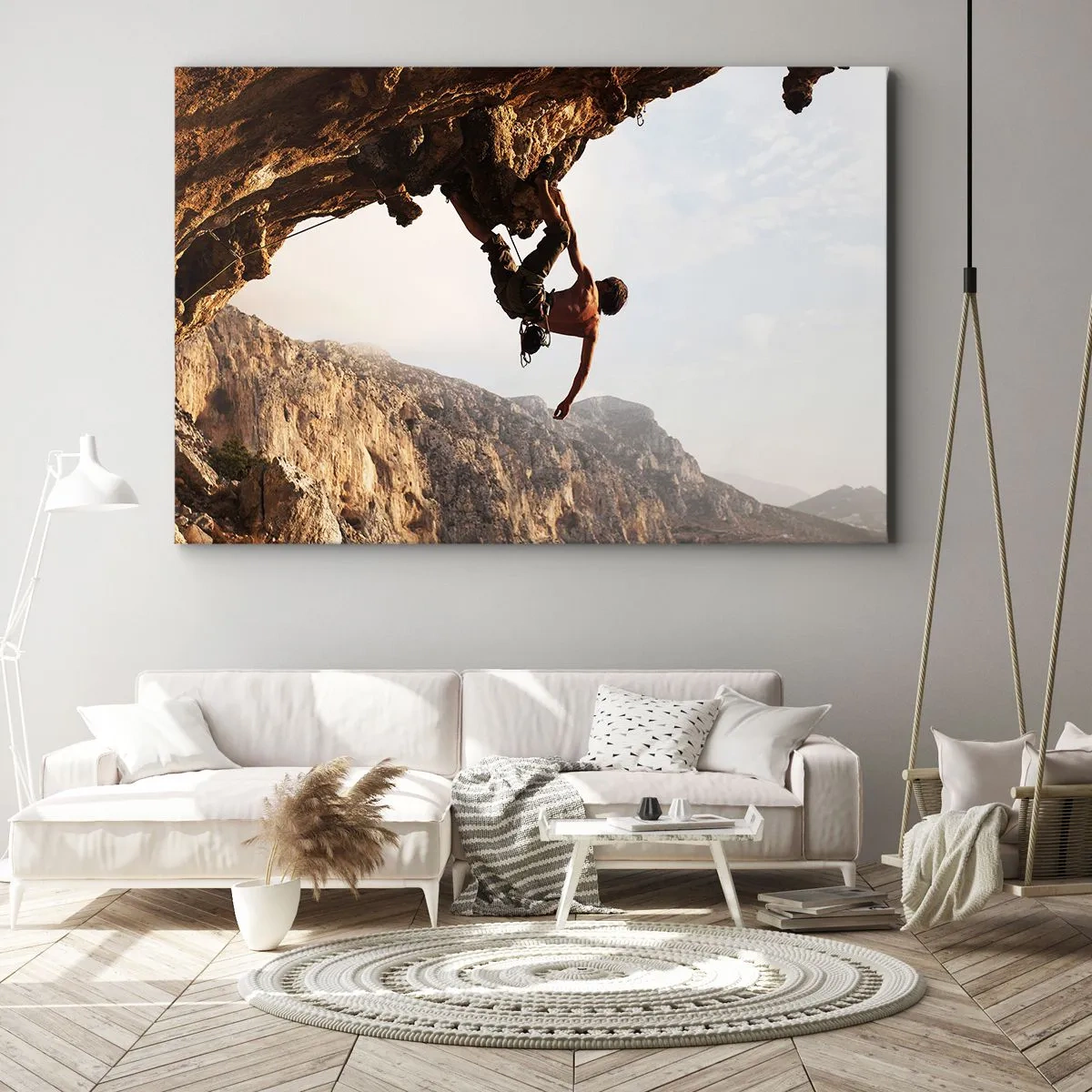 Tablou pe pânză - Lumea s-a micșorat într-un pumn pe un afloriment de bolovani - 100x70 cm