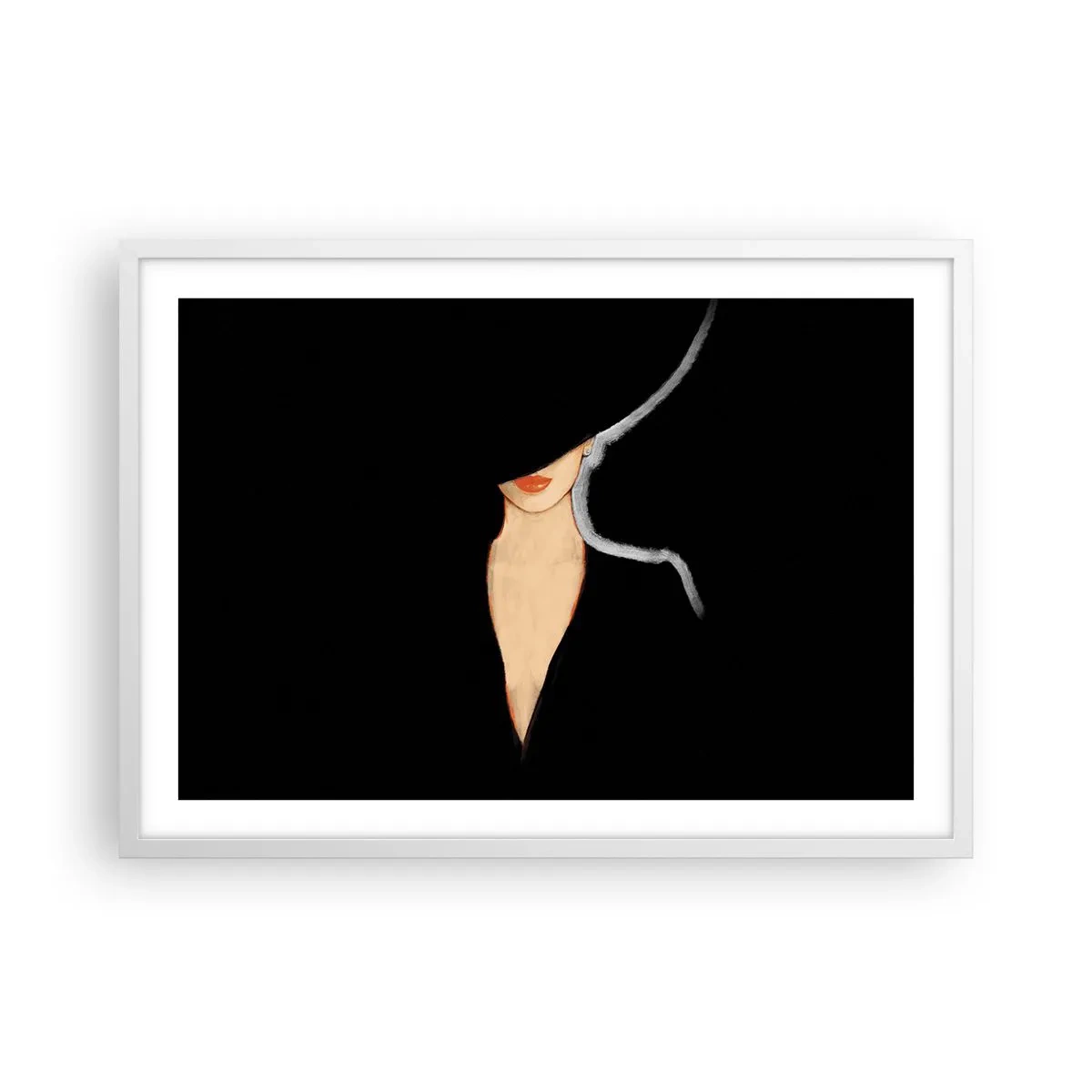 Poster în ramă albă - Eleganță și stil - 70x50 cm