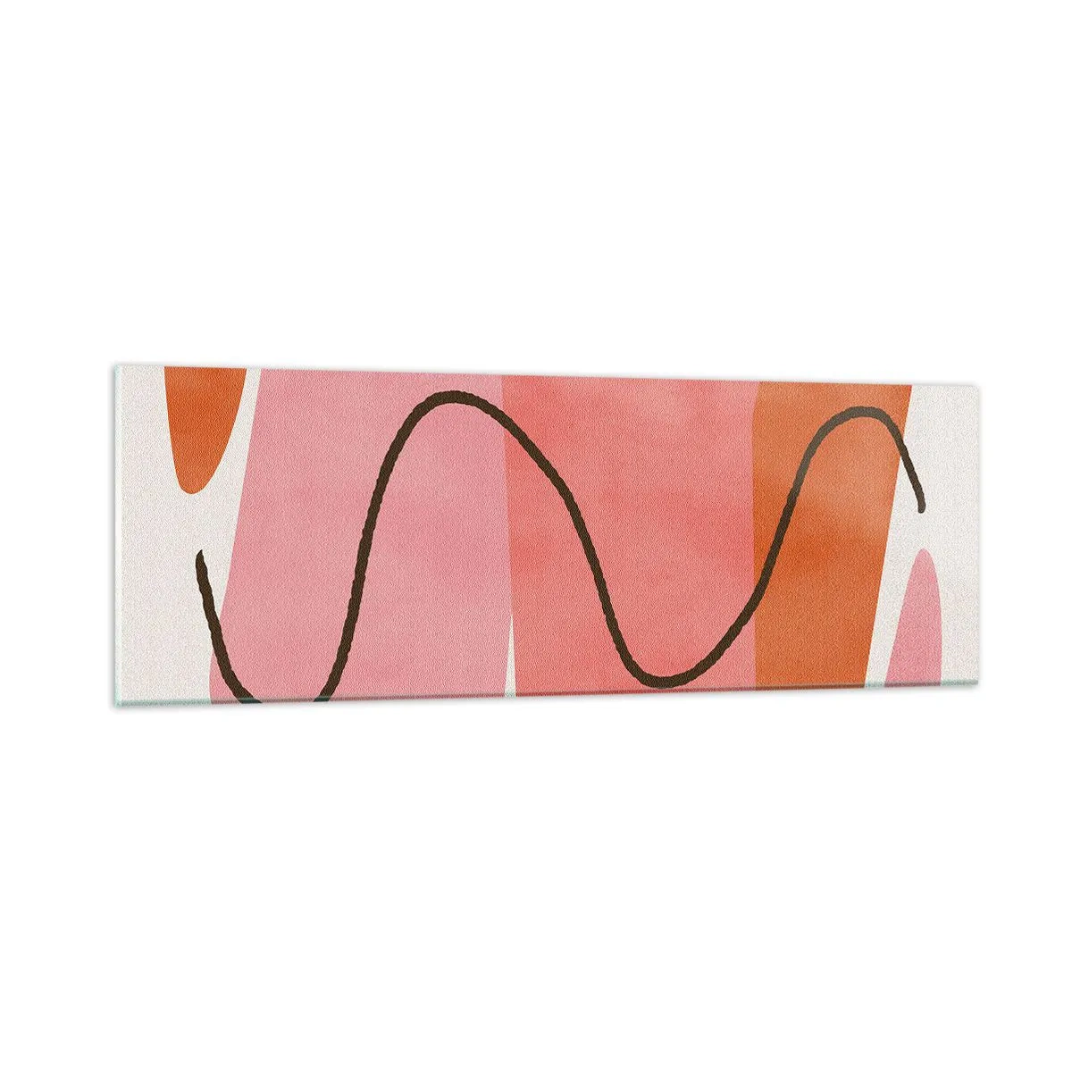Tablou pe sticlă - Mișcarea blândă a formelor - 90x30 cm