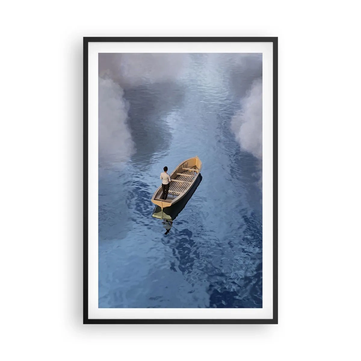 Poster în ramă neagră - Viață - călătorie - necunoscut - 61x91 cm