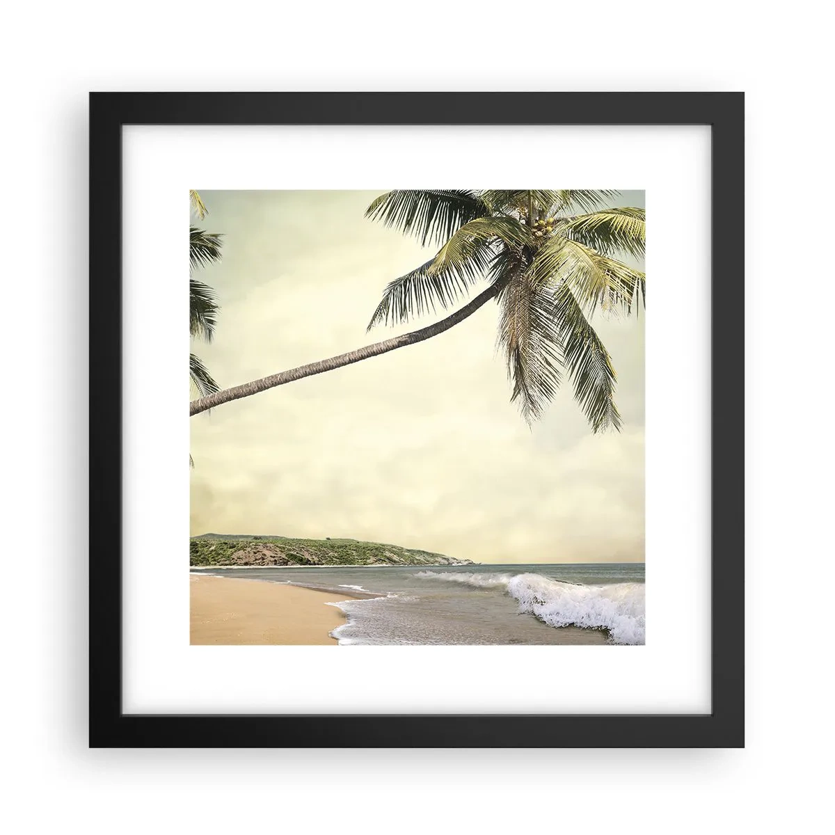 Poster în ramă neagră - Vis tropical - 30x30 cm