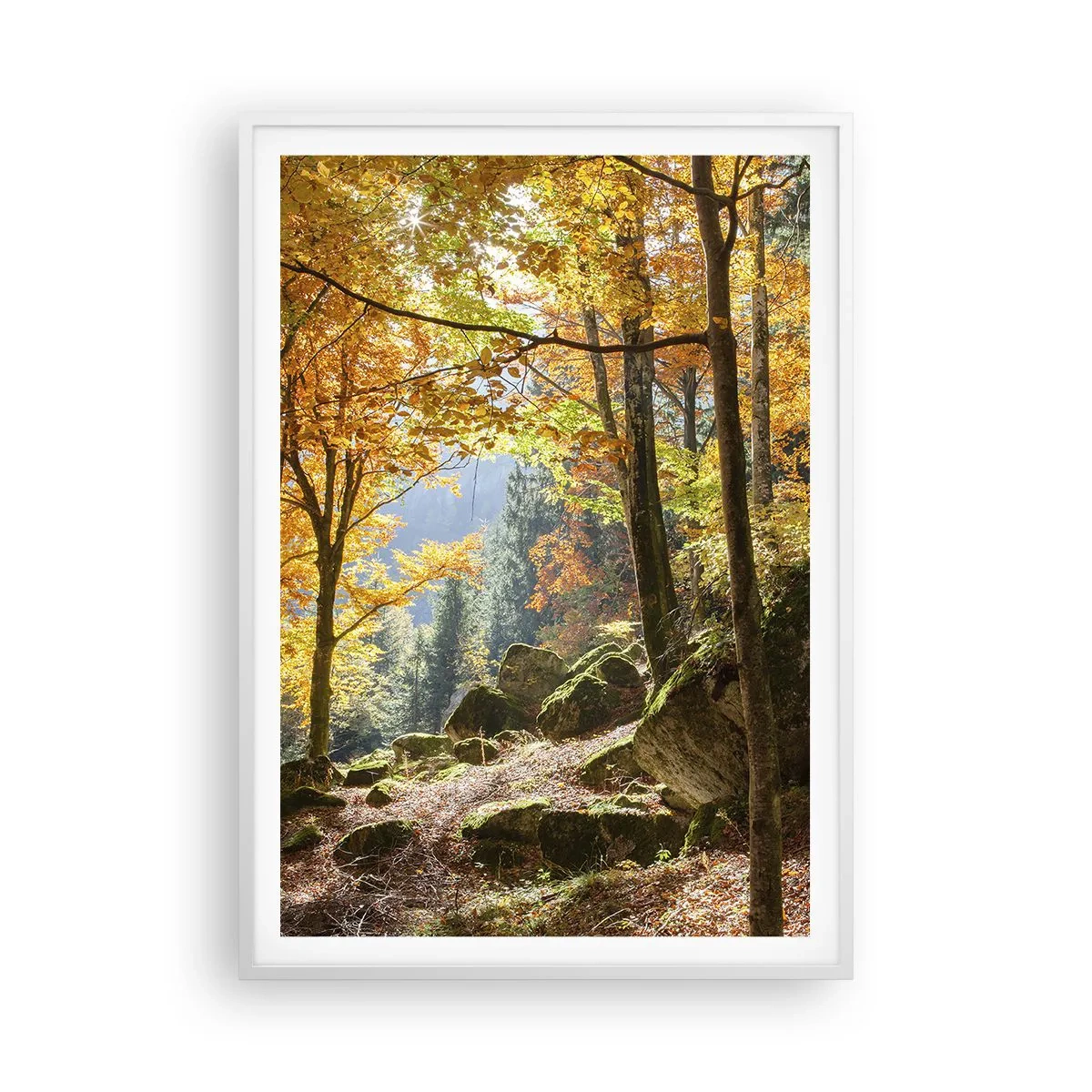 Poster în ramă albă - Timp de relaxare - 70x100 cm