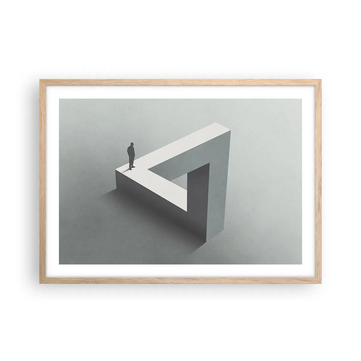 Poster în ramă de stejar deschis - Și totuși este posibil - 70x50 cm