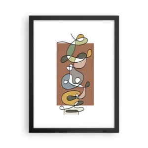 Poster în ramă neagră - Abstracția care merită un zâmbet - 30x40 cm