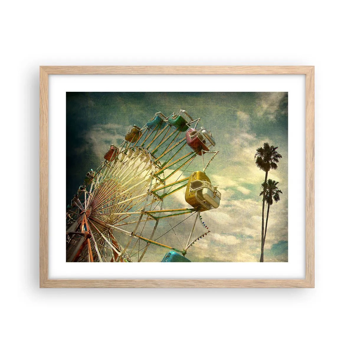 Poster în ramă de stejar deschis - Hai la distracție… - 50x40 cm