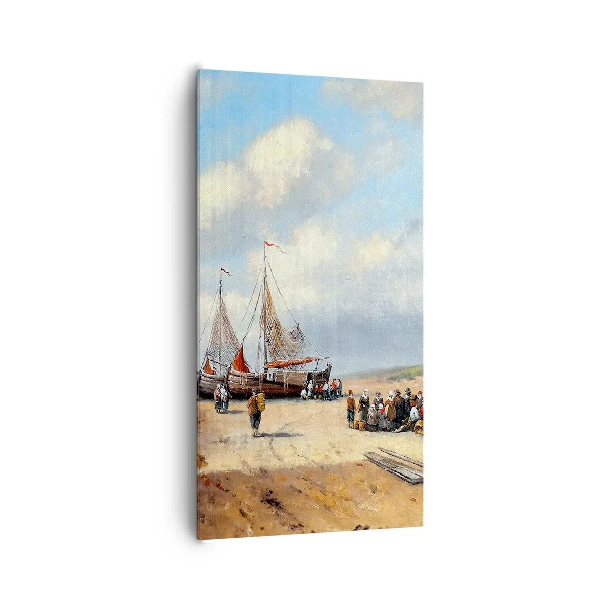 Tablou pe pânză - Pescuit de succes - 65x120 cm