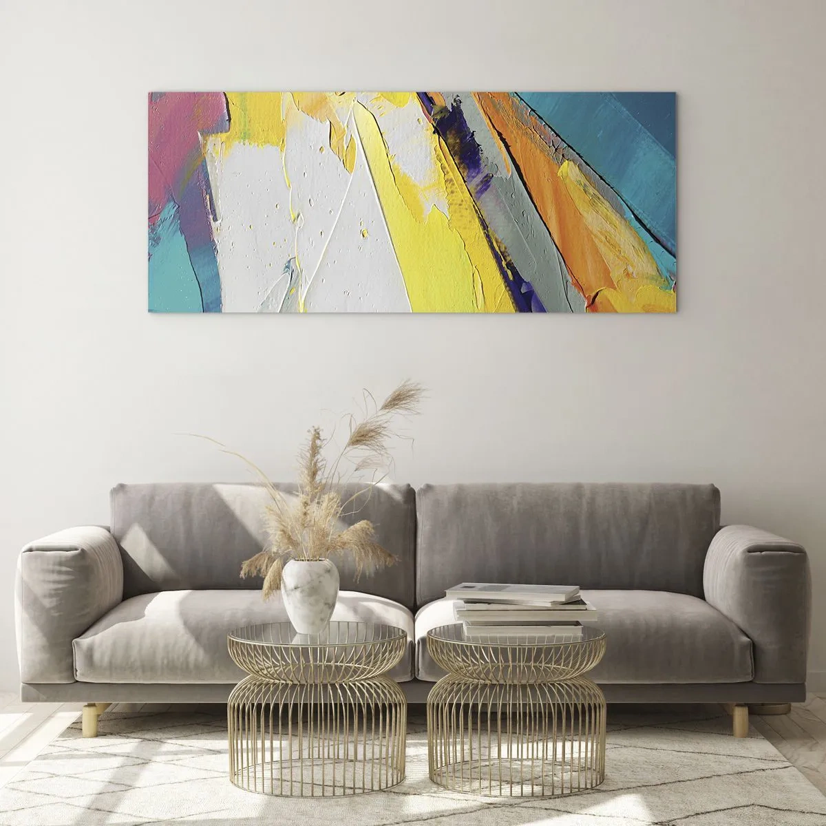 Tablou pe sticlă - Anatomia luminii - 140x50 cm