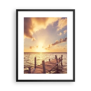 Poster în ramă neagră - Tărâmul de aur al blândeții - 40x50 cm