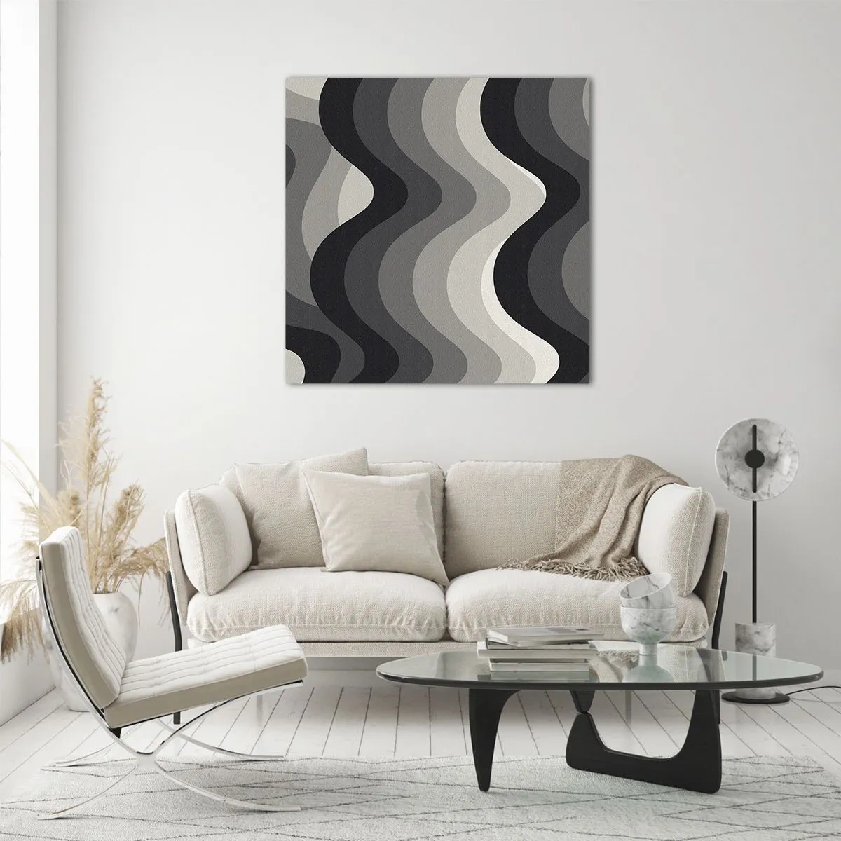 Tablou pe sticlă - Val după val - 70x70 cm