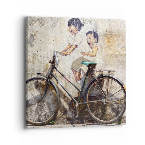 Tablou pe pânză - Adevărat sau fals? - 40x40 cm