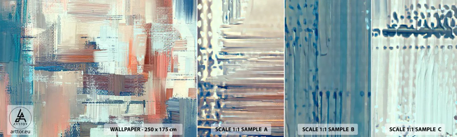 Mostră tapet autocolant Deluxe Sticker - Întinde-te spre lumină - Pastel, Minimalism, Luminos - 100x30 cm