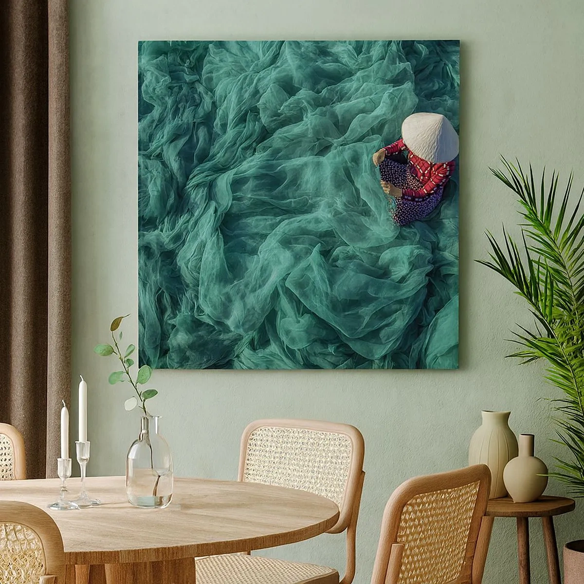 Tablou pe pânză - Într-o mare de rețea - 30x30 cm