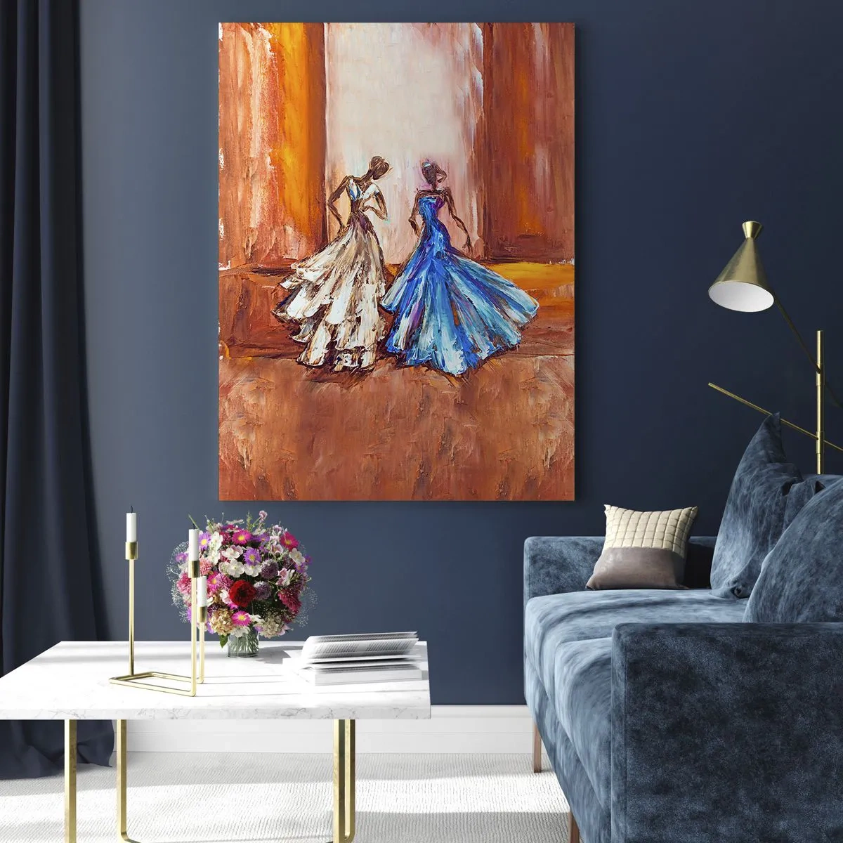 Tablou pe sticlă - Duetul fermecător - 80x120 cm