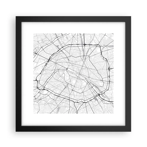 Poster în ramă neagră - Floarea Parisului - 30x30 cm