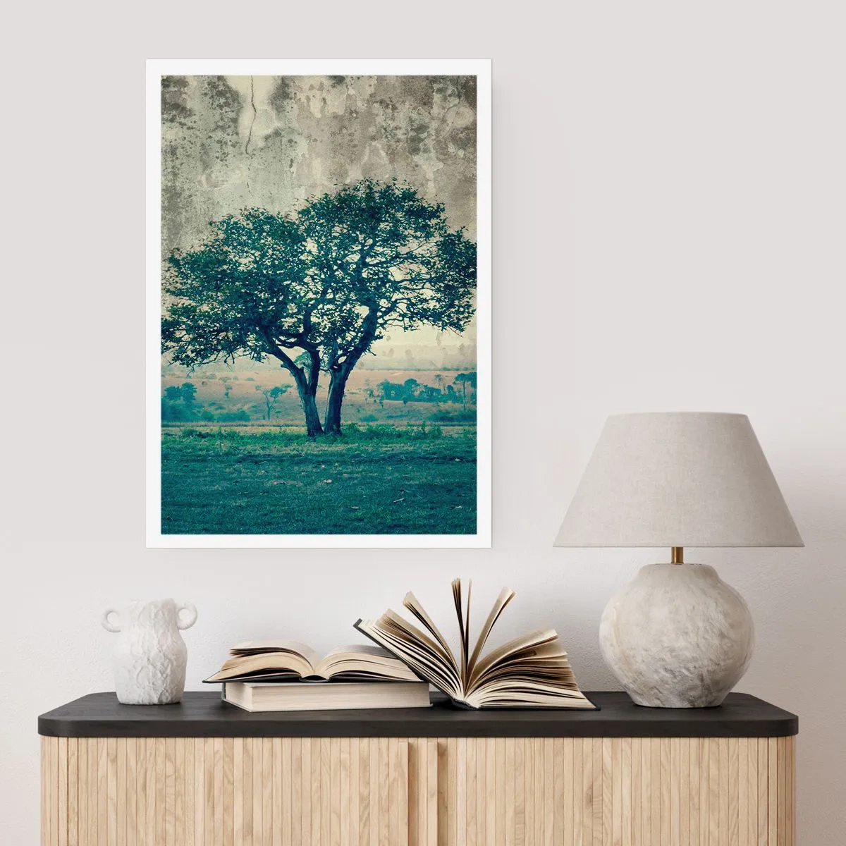 Poster - Un măr pe o pajiște albastră? - 40x50 cm