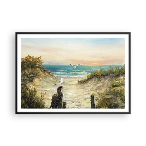 Poster în ramă neagră - Retragere fără vânt - 100x70 cm