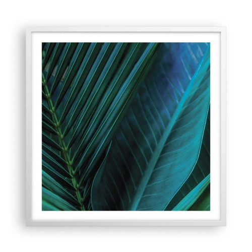 Poster în ramă albă - Anatomia verdelui - 60x60 cm